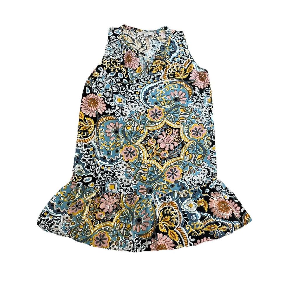 Ann Taylor | Dress Boho Batik  Sleeveless Knee Length Tiered- Size PS EUC